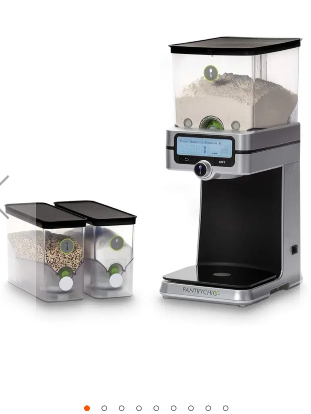 Pantry Chic Black & Clear Dry Food Dispenser - Automatic Portion Control